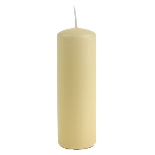 Pillar candles cream Candles H145mm Ø50mm cream 12pcs