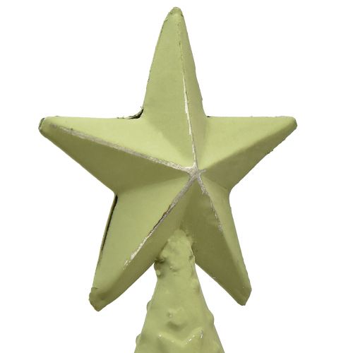 Floristik24 Christmas tree metal wood silver green stars vintage H75cm