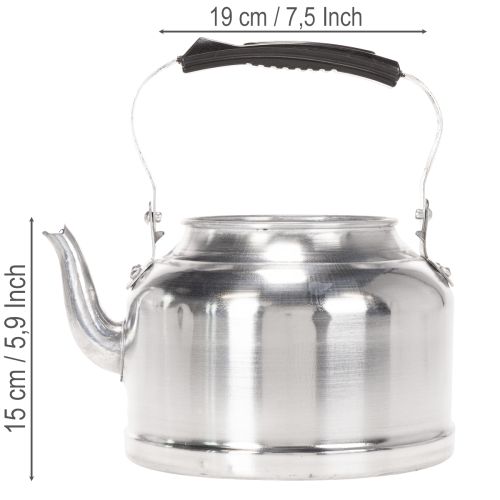 Metal Zinc-Look Vintage Teapot Planter Ø19cm H15cm Silver | Floristik24.co.uk