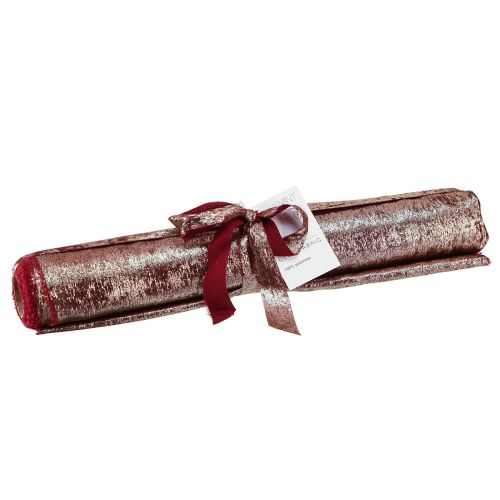 Product Table ribbon decorative ribbon Bordeaux gold fringes W28cm L2.5m
