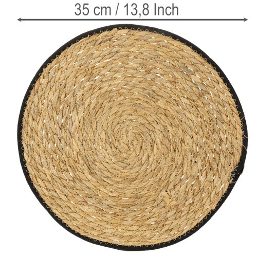 Product Table mat, rush grass placemat, round, Ø35cm, 4 pieces