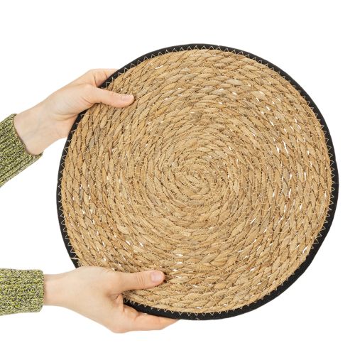 Product Table mat, rush grass placemat, round, Ø35cm, 4 pieces