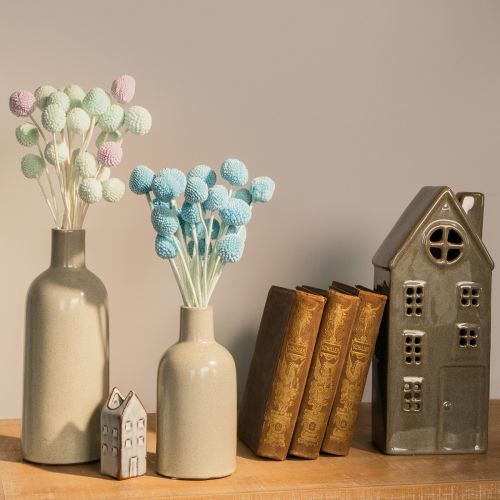 Product Dried Craspedia flowers, decorative bouquet for living room, table decoration, wedding, 55cm, 20 pieces