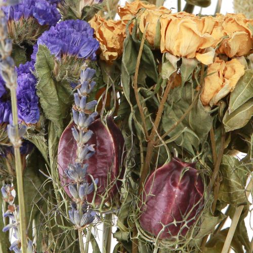 Product Dried Flower Bouquet Sea lavender & corn Purple Orange 55cm