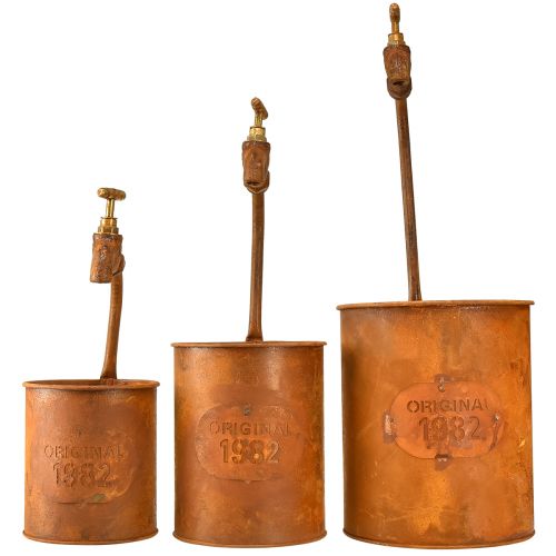 Product Planter Edelrost Deko Metal With Tap H25/37/43cm Set of 3 pcs