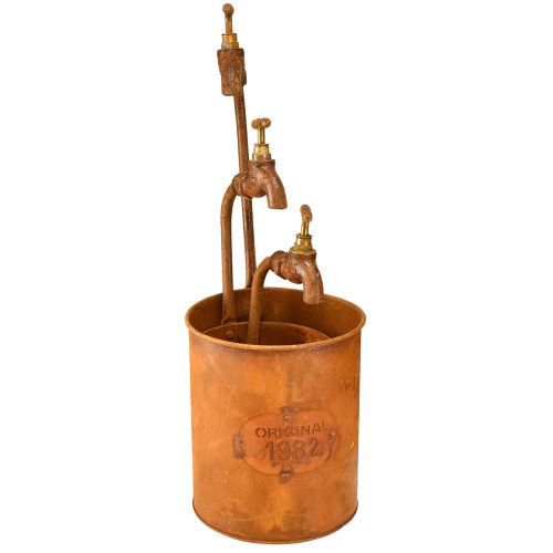 Planter patina Deko Metal With Tap H25/37/43cm Set of 3 pcs | Floristik24.co.uk