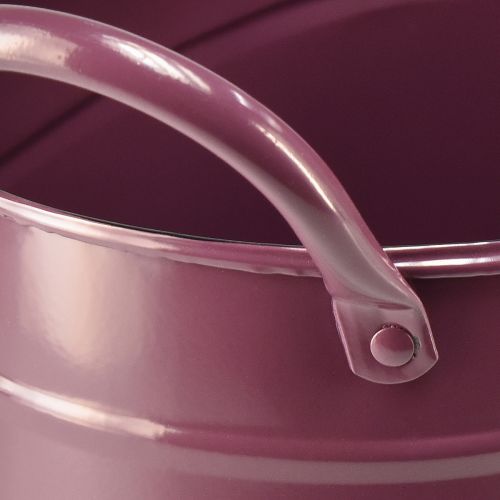 Product Planter metal oval plant pot purple 24/21/18cm set of 3