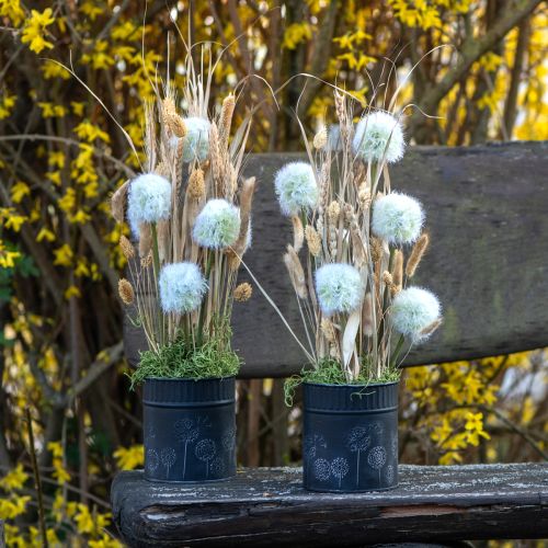 Product Planter Dandelion Flowerpot Black Ø12.5cm H14cm