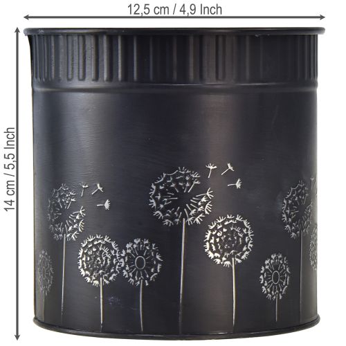 Product Dandelion flower pot, black, Ø12.5cm, H14cm