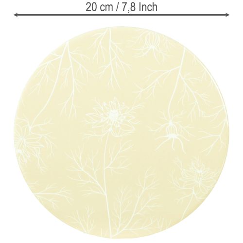 Product Coasters Table Decoration Flowers Beige Brown Ø20cm 3 Pcs