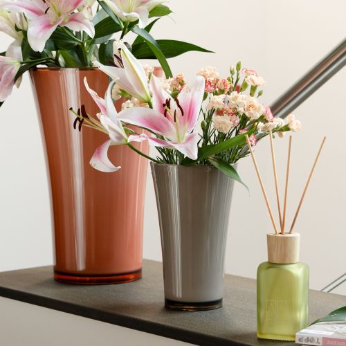 Product Vase “Fizzy” Ø16cm H27cm platinum gray 1 pc