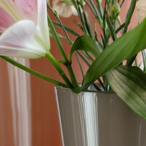 Product Vase “Fizzy” Ø16cm H27cm platinum gray 1 pc