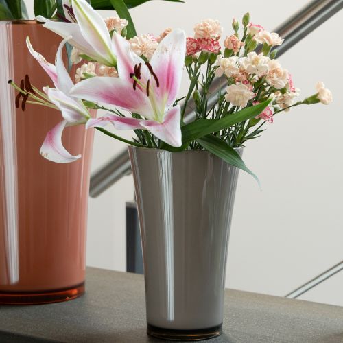 Vase “Fizzy” Ø16cm H27cm platinum gray 1 pc