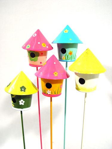 Floristik24 Birdhouse on the bar 4cm 10pcs
