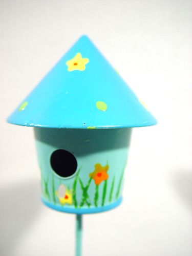 Floristik24 Birdhouse on the bar 4cm 10pcs