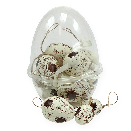 Floristik24 Decorative eggs in plastic box 4-6cm 18 pcs