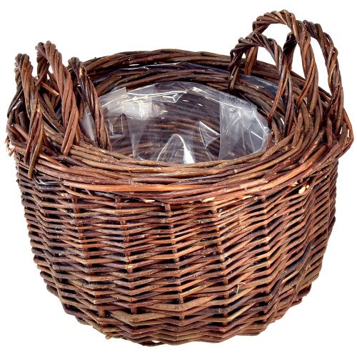 Floristik24 Versatile set of round wicker baskets with handles – 3 sizes (30cm, 26cm, 20cm) – Perfect for storage and home decoration – Set of 3