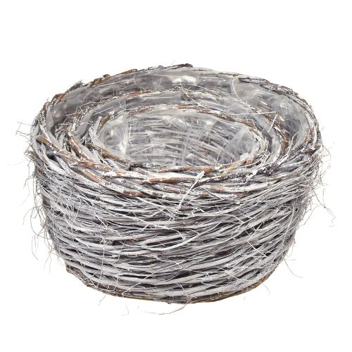 Product Rustic wicker basket set – 3 sizes (40cm, 33cm, 26cm) – Ideal for decoration and storage in country style – Set of 3 pieces