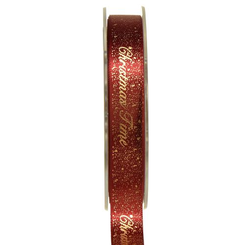 Floristik24 Christmas Ribbon Christmas Time Band Red Gold 15mm 20m