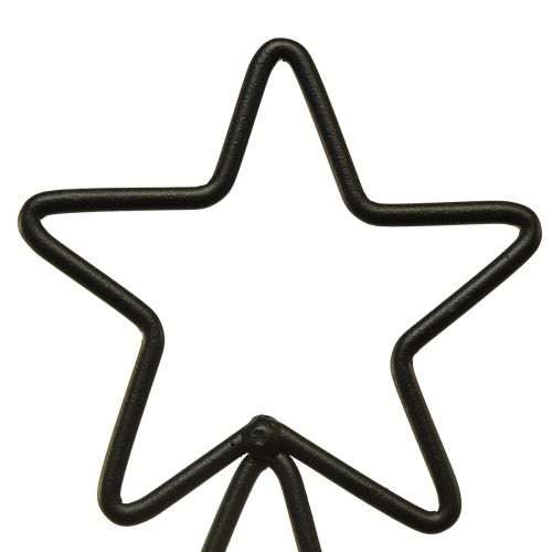 Product Metal Christmas tree with wooden decorative tray, 98.5cm - Modern Christmas decoration
