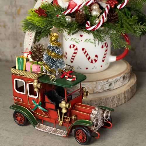 Product Christmas decoration car Christmas car vintage red 15×7×16cm