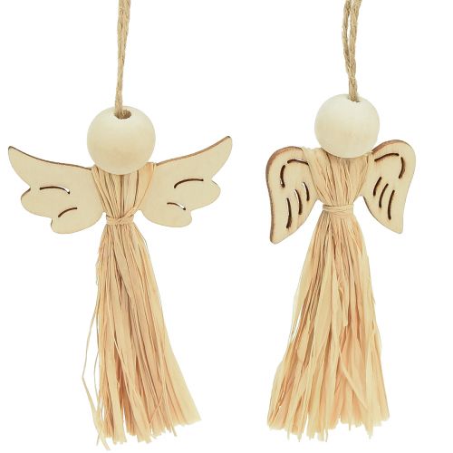 Product Christmas angel Christmas tree decoration angel raffia 11cm 12 pcs