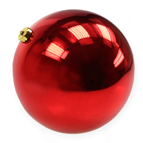 Floristik24 Christmas ball plastic large red Ø25cmFalse