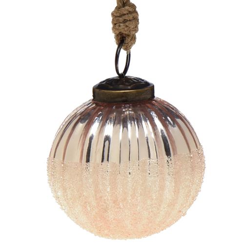 Product Christmas balls glass vintage pink glass balls Ø7cm 6pcs