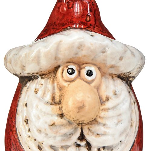 Product Cute ceramic Santa Claus figure, red and white, 10 cm – perfect Christmas decoration – 4 pieces