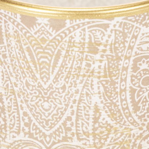 Lantern Glass Tea Light Holder Paisley Pattern Ø8cm H9cm 2pcs | Floristik24.co.uk