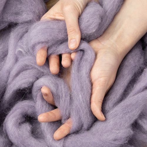 Product Wool cord, light purple wool ribbon, 10m decorative wool for floristry & crafts