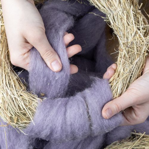 Product Wool cord, light purple wool ribbon, 10m decorative wool for floristry & crafts