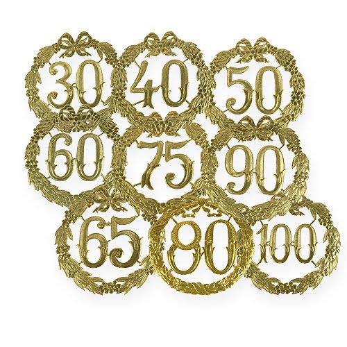 Anniversary numbers 24cm gold