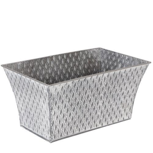 Zinc bowl with diamond pattern 30cm×18cm H15cm buy online | Floristik24.co.uk
