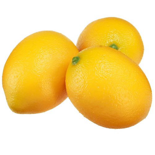 Floristik24 Lemon Decoration Artificial Food Ø5.5cm H8cm 6 pcs