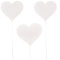 Floristik24 Flower plug heart wood wedding Valentine&#39;s Day 10x9cm 24pcs