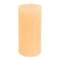 Floristik24 Solid colored candles light apricot pillars 50×100mm 4pcs