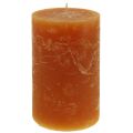 Floristik24 Pillar candles dark orange through-dyed Sunset 60x100mm 4pcs