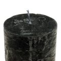 Floristik24 Black candles Solid colored pillar candles 85x120mm 2pcs