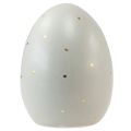 Floristik24 Ceramic Easter eggs decoration gray gold with dots 8.5cm 3pcs