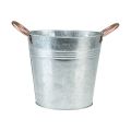 Floristik24 Flower pot bucket with handles metal decoration Ø19cm H17cm