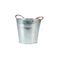 Floristik24 Mini flower pot with handles metal bucket Ø12cm H10cm 6pcs