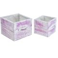 Floristik24 Plant drawer with handle pink white wood 12/15cm set of 2