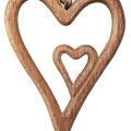 Floristik24 Wooden heart natural wood hearts for hanging 8×11cm 4pcs