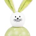 Floristik24 Easter bunnies pink green yellow wooden bunnies decoration 8×22cm 3pcs
