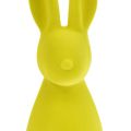 Floristik24 Easter bunny decoration yellow-green standing flocked 15×15.5×47cm