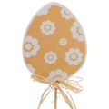 Floristik24 Easter egg decoration, flower plug Easter wood, Easter plug 31.5cm 12pcs