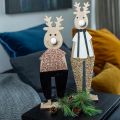 Floristik24 Reindeer wooden decorative figure standee Christmas 12×6.5cm H45cm 2pcs