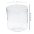 Floristik24 Glass vase glass cylinder flower vase glass decoration H15cm Ø15cm