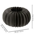 Paper Honeycomb Pumpkin Decoration Rings 24cm Dark Grey - Set of 4 | Floristik24.co.uk